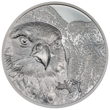 Mongolia: Mongolian Falcon 1 oz Silber 2023 Proof Ultra High Relief Coin