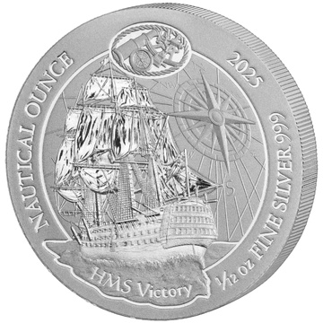 Rwanda: Nautical Ounce - HMS Victory 1/12 oz Silber 2025 Coin