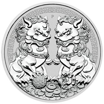 Wächterlöwe (Double Pixiu) 1 oz Silbermünze 2020