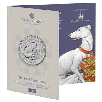 Die königlichen Tudor-Bestien: Der Windhund von Richmond £5 Kupfernickel 2025