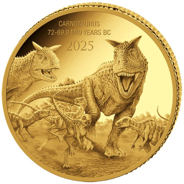 Congo: Prehistoric Life II – Carnotaurus 0,5 g Gold 2025 Proof