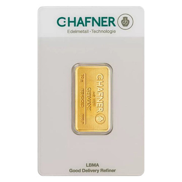  C. Hafner 10 grams Gold Bar LBMA GD Refiner
