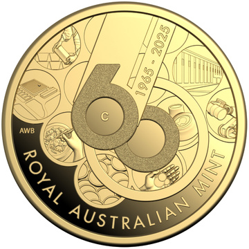 RAM: 60. Jubiläum der Royal Australian $10 Gold 2025 Proof "C" Mintmark