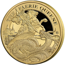 St Helena: Faerie Queene - Redcrosse & The Dragon 1 oz Gold 2024 Proof Coin