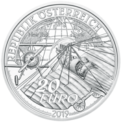 Reaching for the Sky:  The Advent of Powered Flight 20 Euro 2019 Proof
