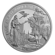 St Helena: Faerie Queene - Una & Redcrosse 1 oz Silber 2023 (coin in the card)