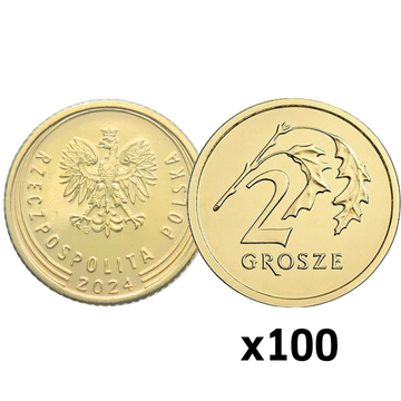 National Bank of Poland: 2 gr from the Mint Bag Coin (100 pcs) of 2024 UNC