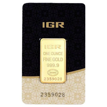 IGR 1 ounce gold bar LBMA GD Refiner
