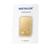 Gold Bar Metalor 1 oz LBMA GD Refiner