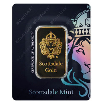  Argor - Heraeus - Scottsdale Lion 1 oz Gold Bar LBMA GD Refiner
