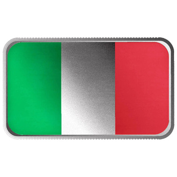 Scottsdale Mint Italy Flag coloured 1 oz Silver Bar