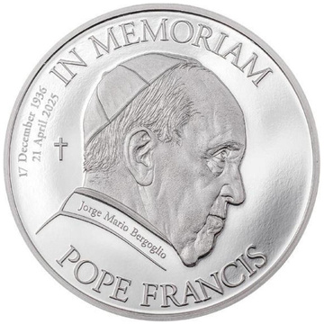 Cook Islands: In Memoriam Pope Francis 1 oz Silver 2025 Proof