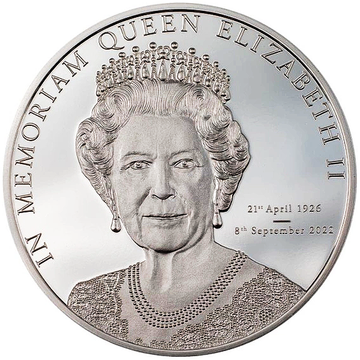Cook Islands: In Memoriam Queen Elizabeth II 1 oz Silver 2022 Proof