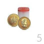 Canadian Maple Leaf 1 oz Gold 2020 Investment Sets 5 Pc.
