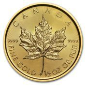 Canadian Maple Leaf 1/2 oz Gold
