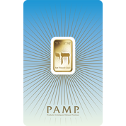 5 gram Gold Bar PAMP Suisse Religious Series (Am Yisrael Chai)