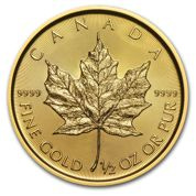 Canadian Maple Leaf 1/2 oz Gold 2018