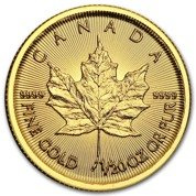Canadian Maple Leaf 1/20 oz Gold 2015