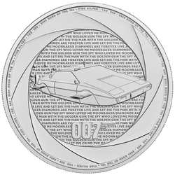  Six Decades of 007: Bond Films of the 70s 1 oz Silver 2024