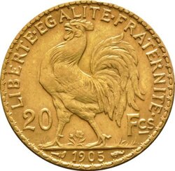 20 French Francs Marianne Rooster Random Year