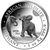 African Wildlife: Somali Elephant 1 oz Silver 2024
