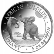 African Wildlife: Somali Elephant 5 oz Silver 2024