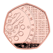Alan Turing 2022 UK 50p Gold Proof