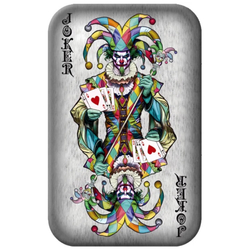 Asturmint: Poker Cards - The Joker coloured 2 oz Silver Bar 2024 Antique Finish