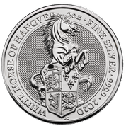 Beasts of the Queen: White Horse of Hanover 2 oz Silver 2020