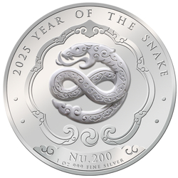 Bhutan: Lunar Year of the Snake 1 oz Silver 2025