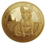 Cameroon: World Famous Dogs - Bulldog 1 oz Gold 2022