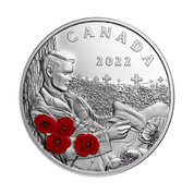 Canada: Remembrance Day coloured 1 oz Silver 2022 Proof