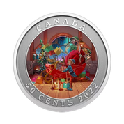 Canada: Santa's Sleigh colored 50 cents 2022 Modified Specimen Lenticular Coin