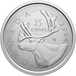 Canada: Tribute - W Mint Mark "Caribou" 25-cents Silver 2024 Specimen