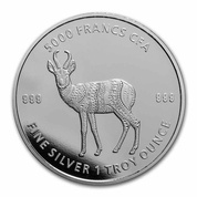 Chad: Mandala Antelope 1 oz Silver 2021