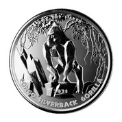 Congo: Silverback Gorilla 1 oz Silver 2021