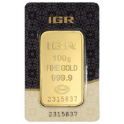 IGR 100 gram gold bar LBMA