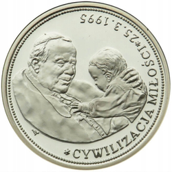 John Paul II - Civilization of Love - 25.3.1995 Silver Proof Round