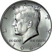 Kennedy half dollar 1964 - silver US half-dollar