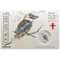 Kookaburra coloured 1 oz Silver 2025 (World Money Fair - Coin Show Special)