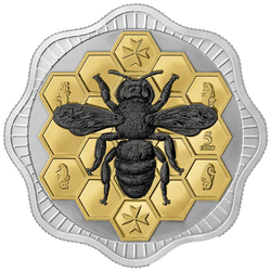 Malta: Maltese Bee 1 oz Silver 2024 Gilded