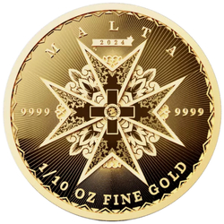 Gold Bullion Coins Available Online Invest In Gold   Eng Il Malta Maltese Cross 1 10 Oz Gold 2024 10132 