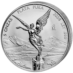 Mexican Libertad 5 oz Silver 2024 Reverse Proof