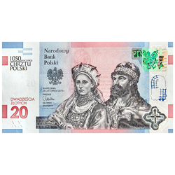 NBP "1050th anniversary of the Baptism of Poland" 20 PLN 2016
