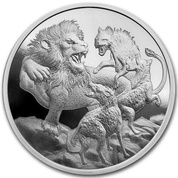 Niue: Apex Predators - Lion vs. Hyenas 1 oz Silver 2022