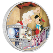 Niue: Disney Cinema Masterpieces - Pinocchio colored 3 oz Silver 2022 Proof
