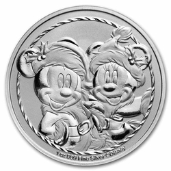 Niue: Disney - Mickey & Minnie Holidays 1 oz Silver 2024