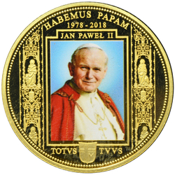 Niue: Johannes Paul II "Habemus Papam" farbig 100 Dollar Gold 2018 Proof