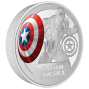 Niue: Marvel - Captain America colored 3 oz Silver 2023 Proof
