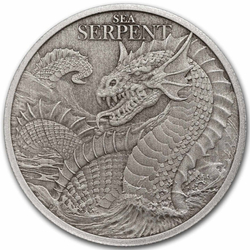 Niue: Mythical Creatures - Sea Serpent 1 oz Silver 2024 Antiqued Coin